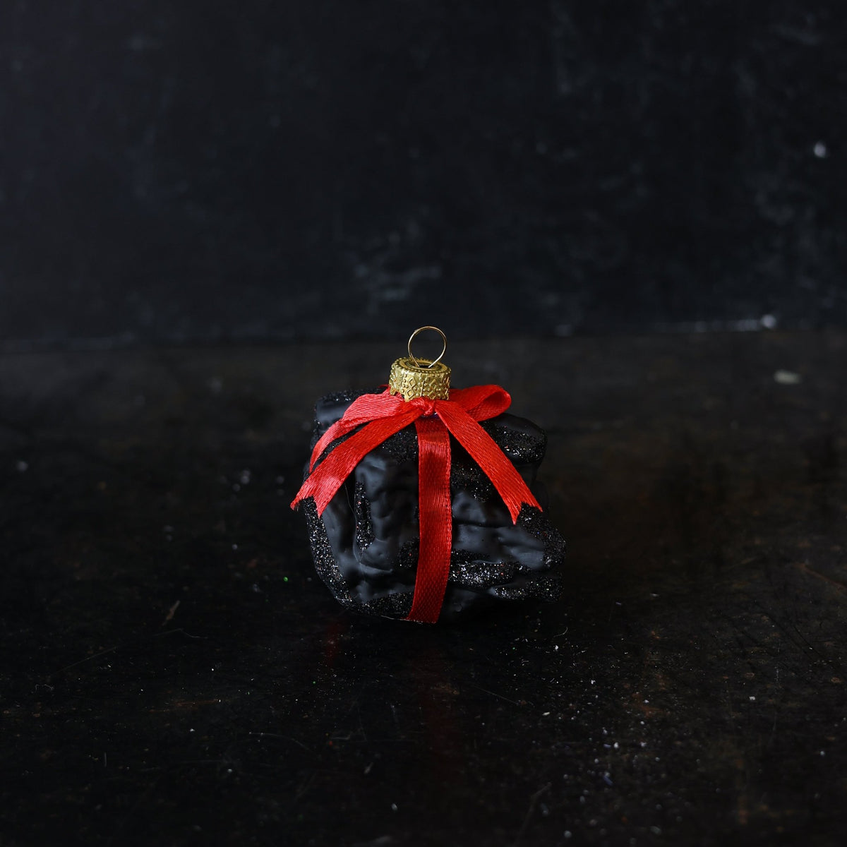 Lump of Coal Blown Glass Ornament - elsie green - decor