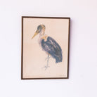 Marabou Stork in Watercolor | Dated 1952 - elsie green - art