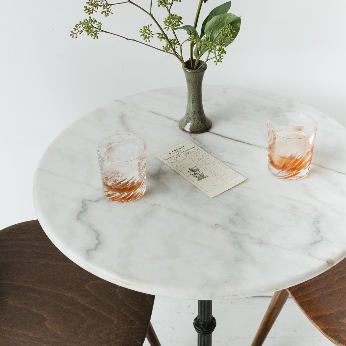 Marble Bistro Table - elsie green - furniture