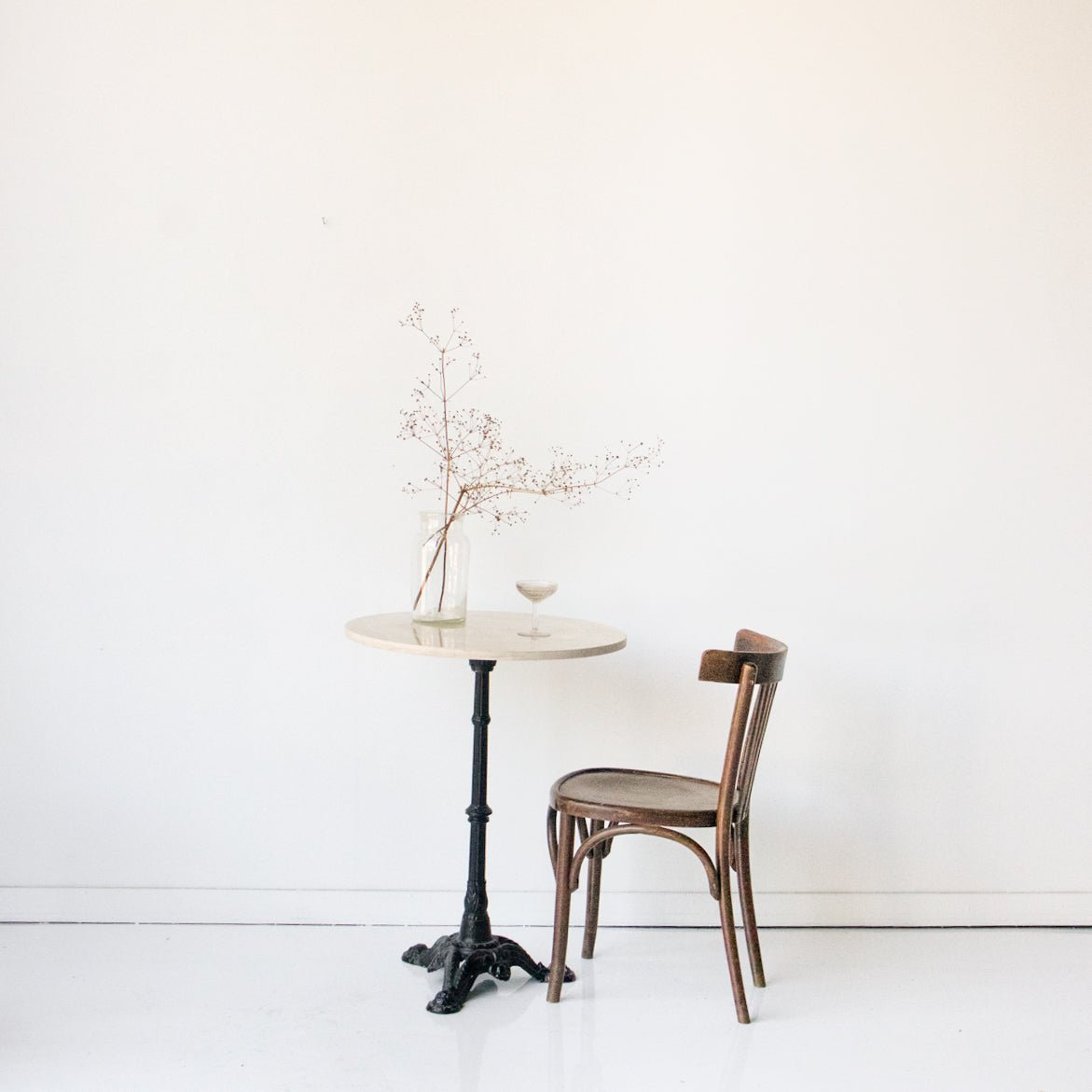 Marble Pedestal Table - elsie green - furniture