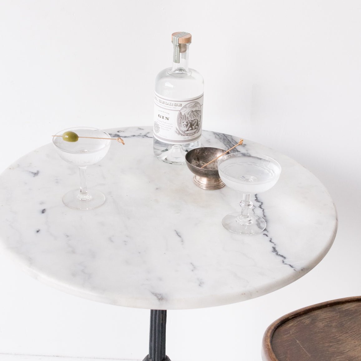 Marble Pedestal Table - elsie green - furniture