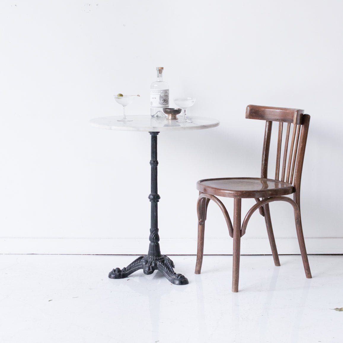 Marble Pedestal Table - elsie green - furniture