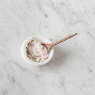 Marble Salt Cellar & Mahogany Salt Spoon - elsie green - the french kitchen