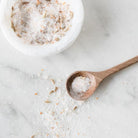 Marble Salt Cellar & Mahogany Salt Spoon - elsie green - the french kitchen