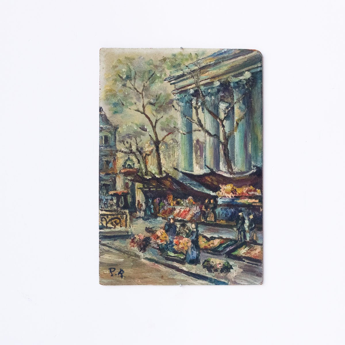 Marché Aux Fleurs Oil Painting - elsie green - Art