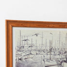 Marina with Seagulls Drawing - elsie green - art
