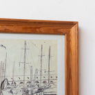 Marina with Seagulls Drawing - elsie green - art