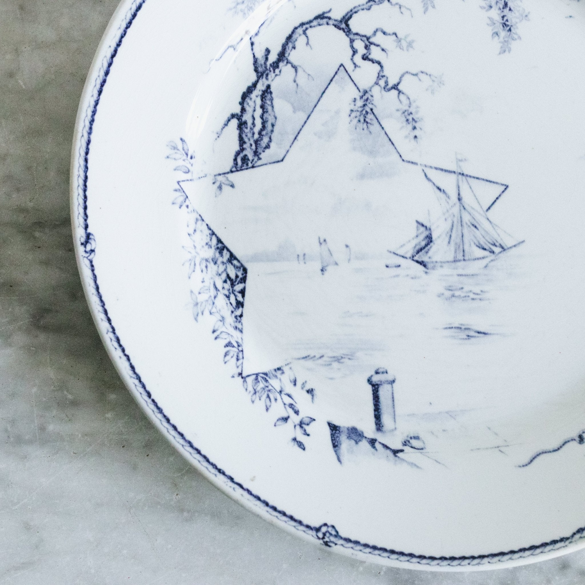 Marines Transferware Dinner Plate Set of 8 - elsie green - The French Kitchen