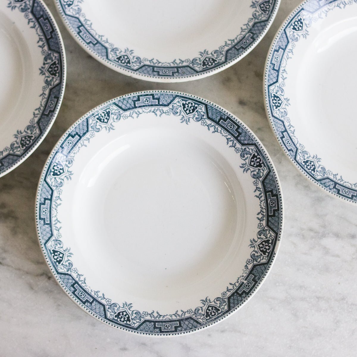 Maroc Transferware Soup Bowl Set of 4 - elsie green - the french kitchen