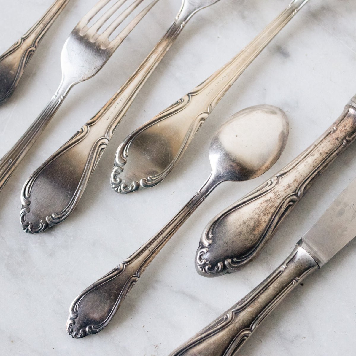 Matched French Flatware Set of 84 - elsie green - the french kitchen