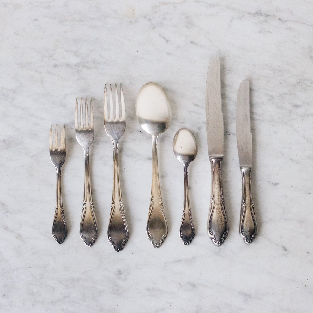 Matched French Flatware Set of 84 - elsie green - the french kitchen