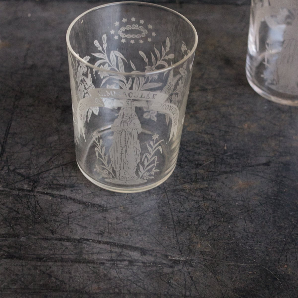 Matched Pair Of Blown Glass Tumblers - elsie green - The French Kitchen
