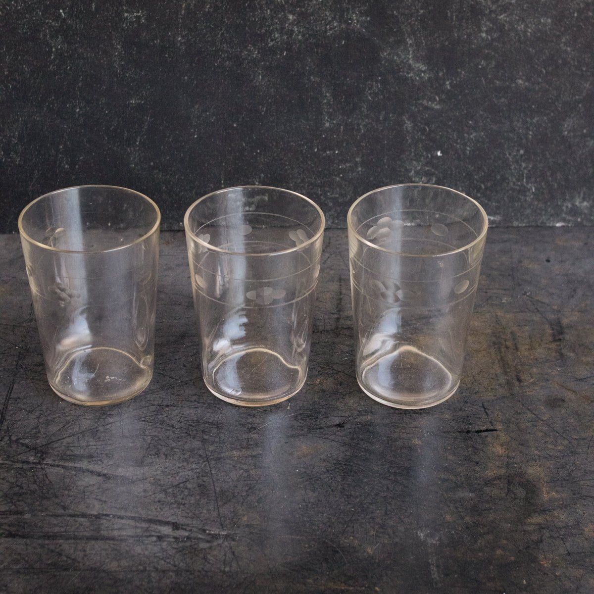 Matched Trio Of Blown Glass Tumblers - elsie green - The French Kitchen