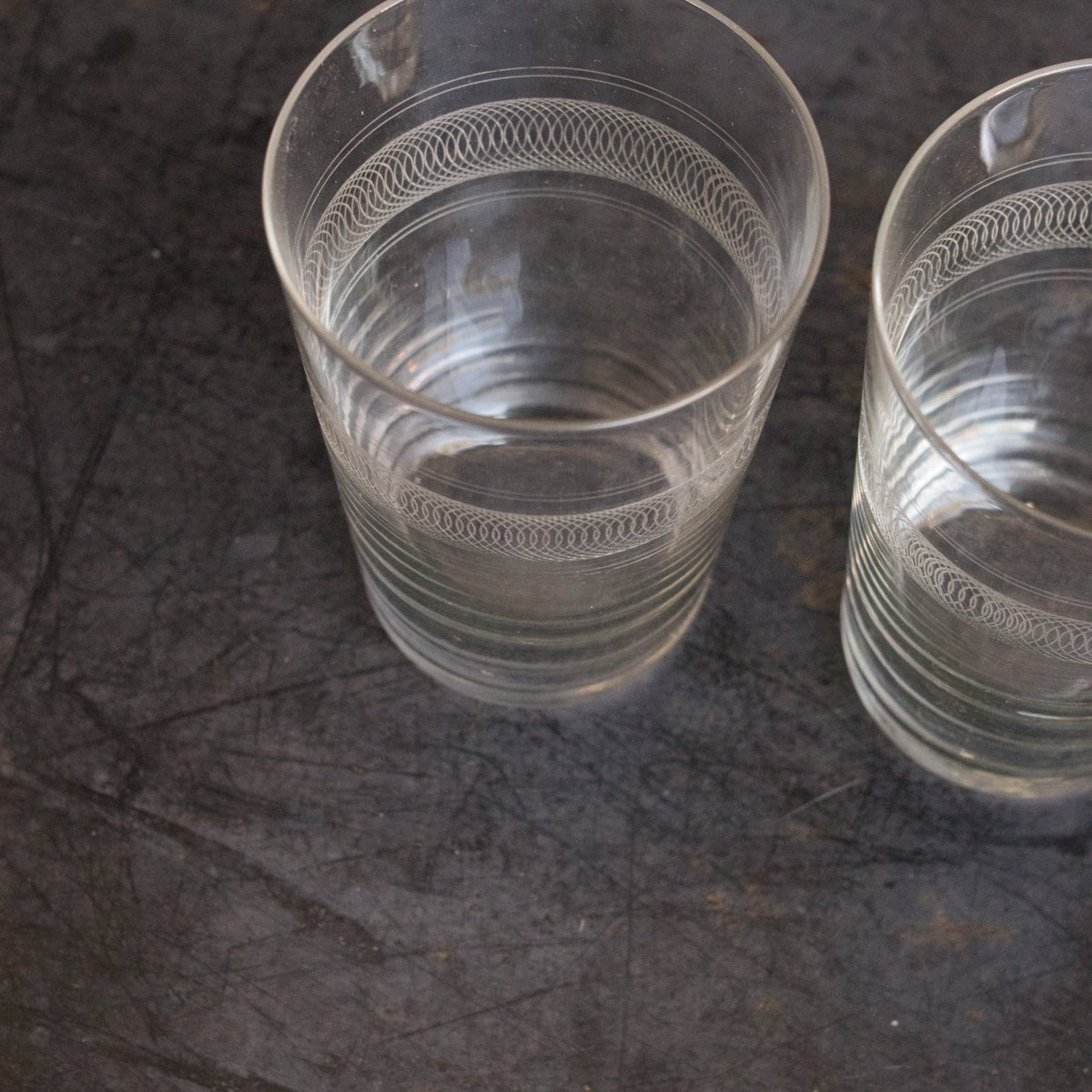 Matched Trio Of Blown Glass Tumblers - elsie green - The French Kitchen