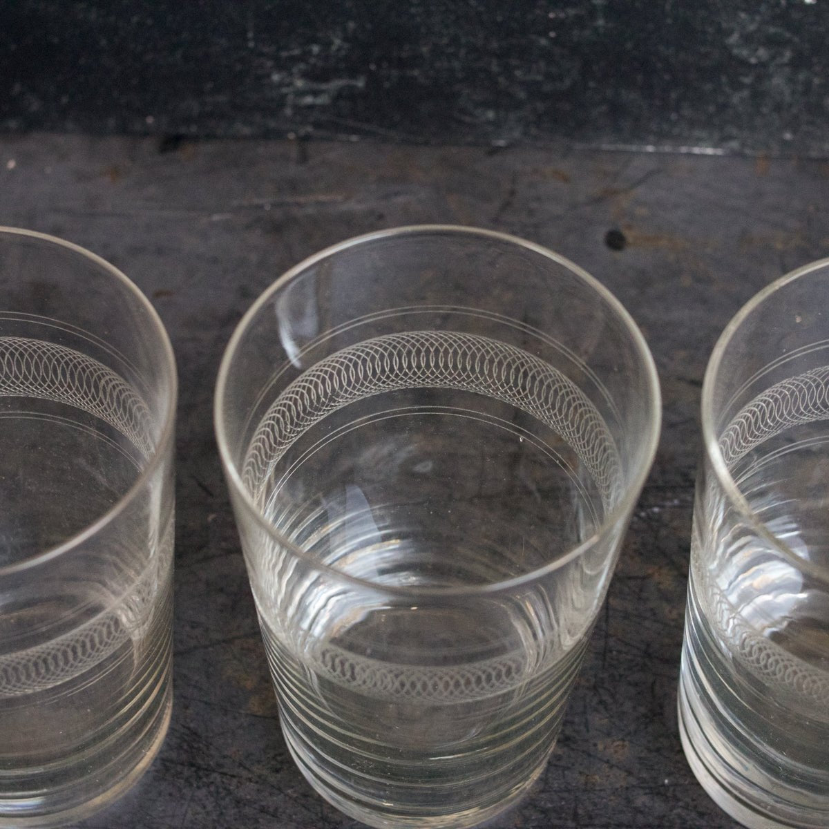 Matched Trio Of Blown Glass Tumblers - elsie green - The French Kitchen
