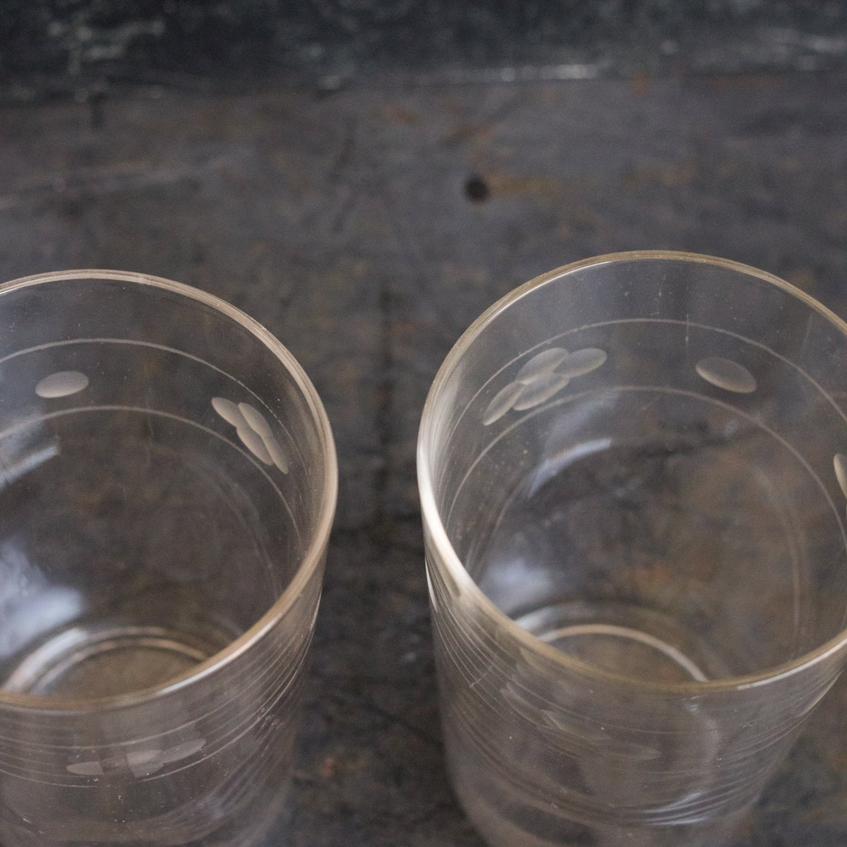 Matched Trio Of Blown Glass Tumblers - elsie green - The French Kitchen