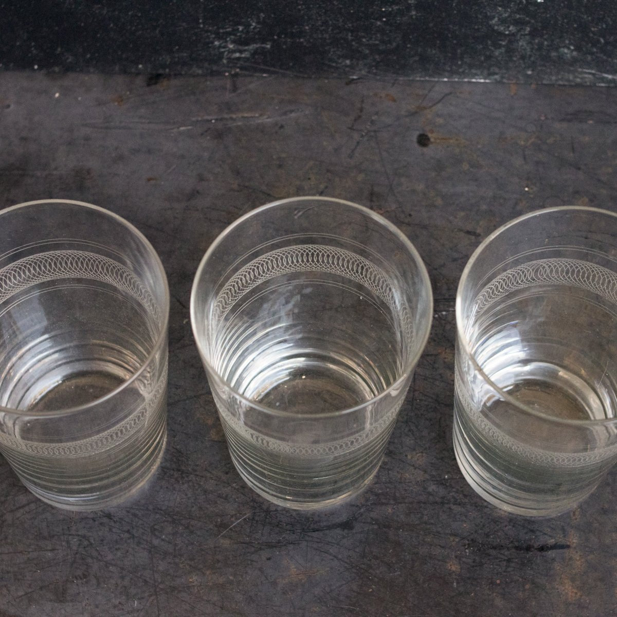 Matched Trio Of Blown Glass Tumblers - elsie green - The French Kitchen