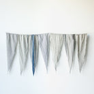 Mattress Ticking Pennant Set of 5 - elsie green - textiles