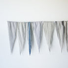 Mattress Ticking Pennant Set of 5 - elsie green - textiles