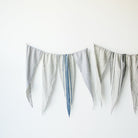 Mattress Ticking Pennant Set of 5 - elsie green - textiles