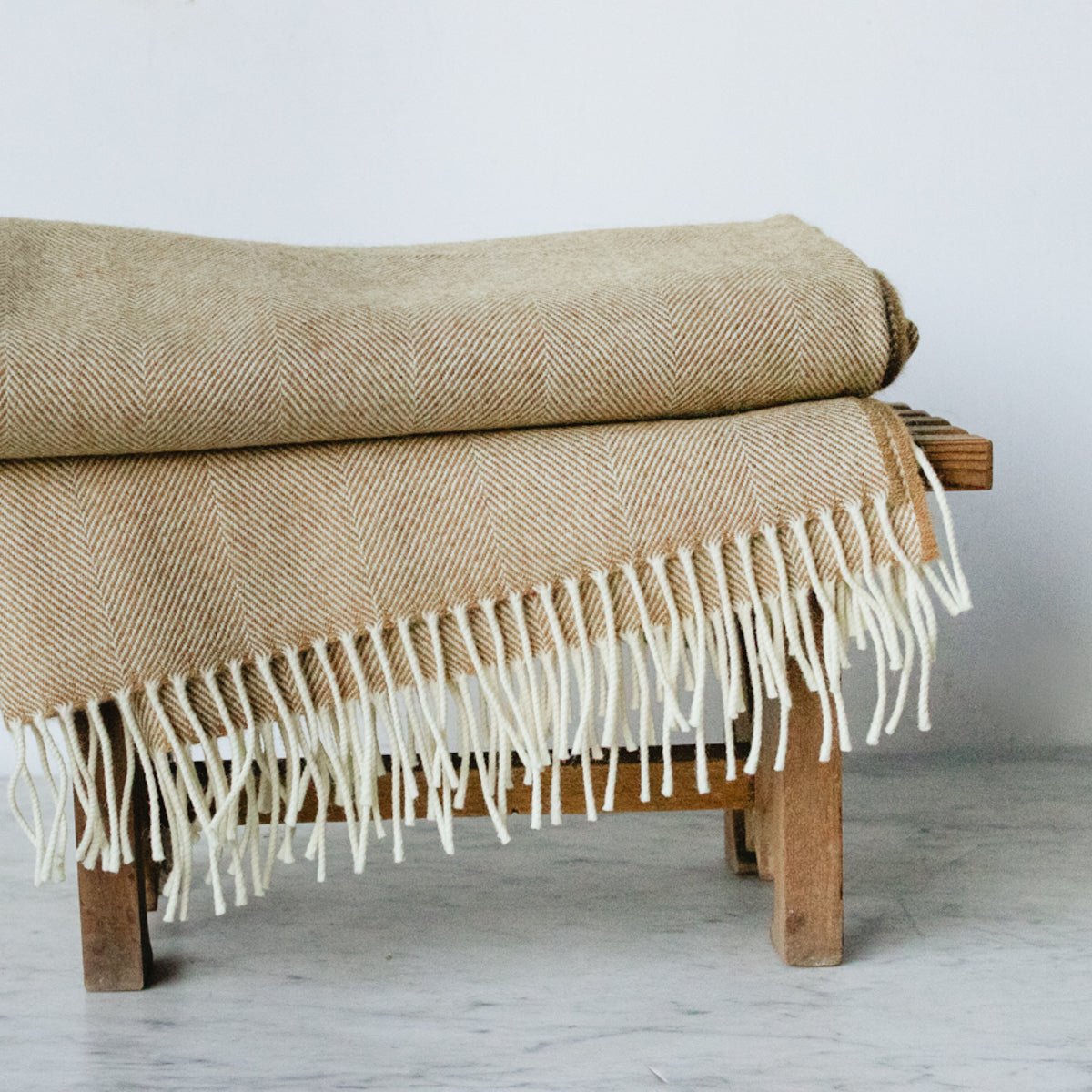 Merino Wool Throw - elsie green - Textiles