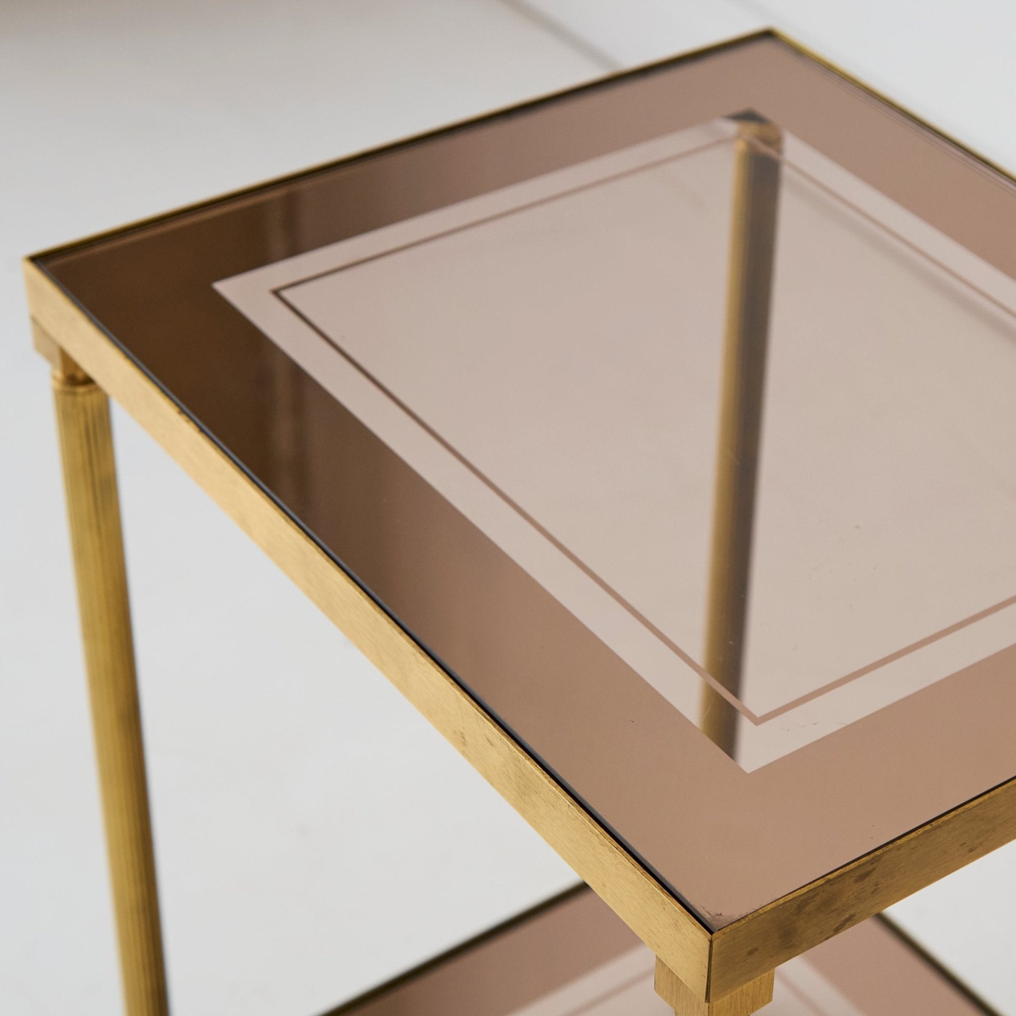 Mid-century Brass Side Table - elsie green - furniture