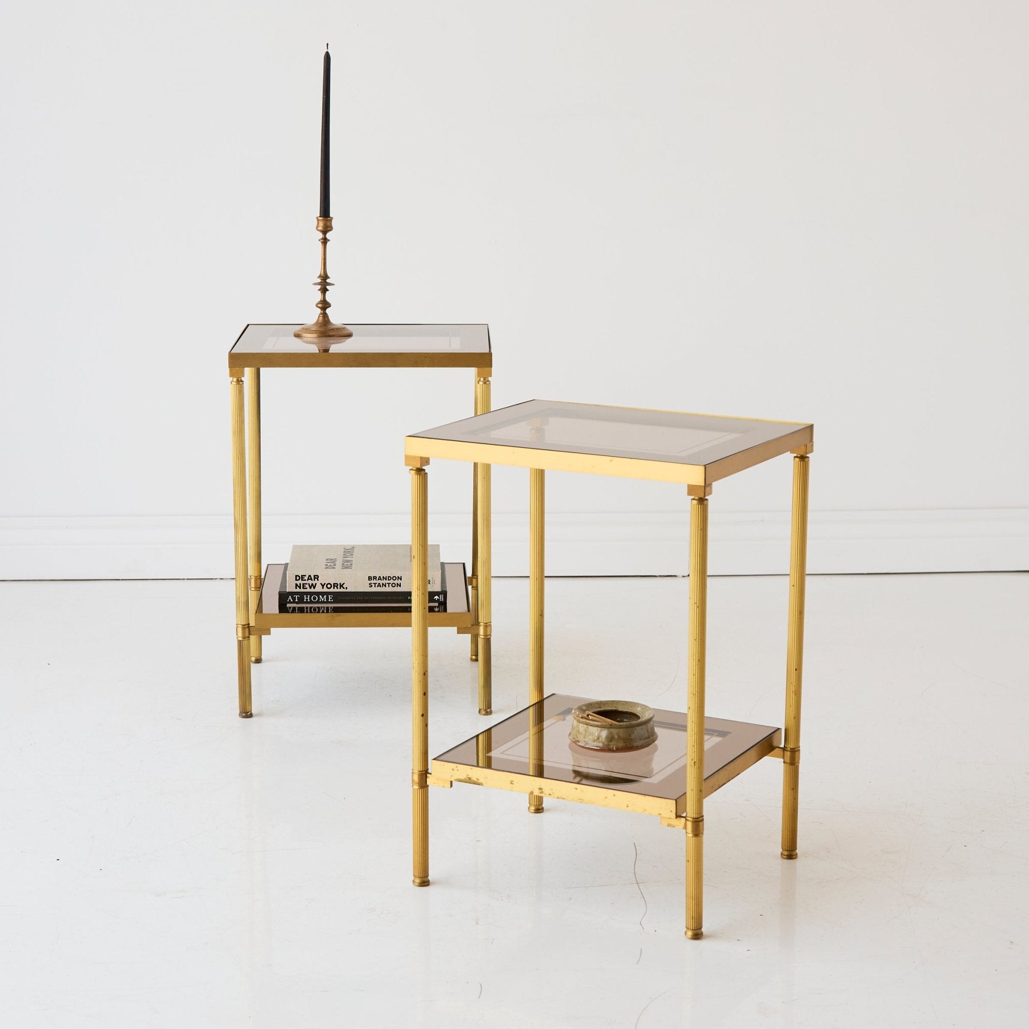 Mid-century Brass Side Table - elsie green - furniture
