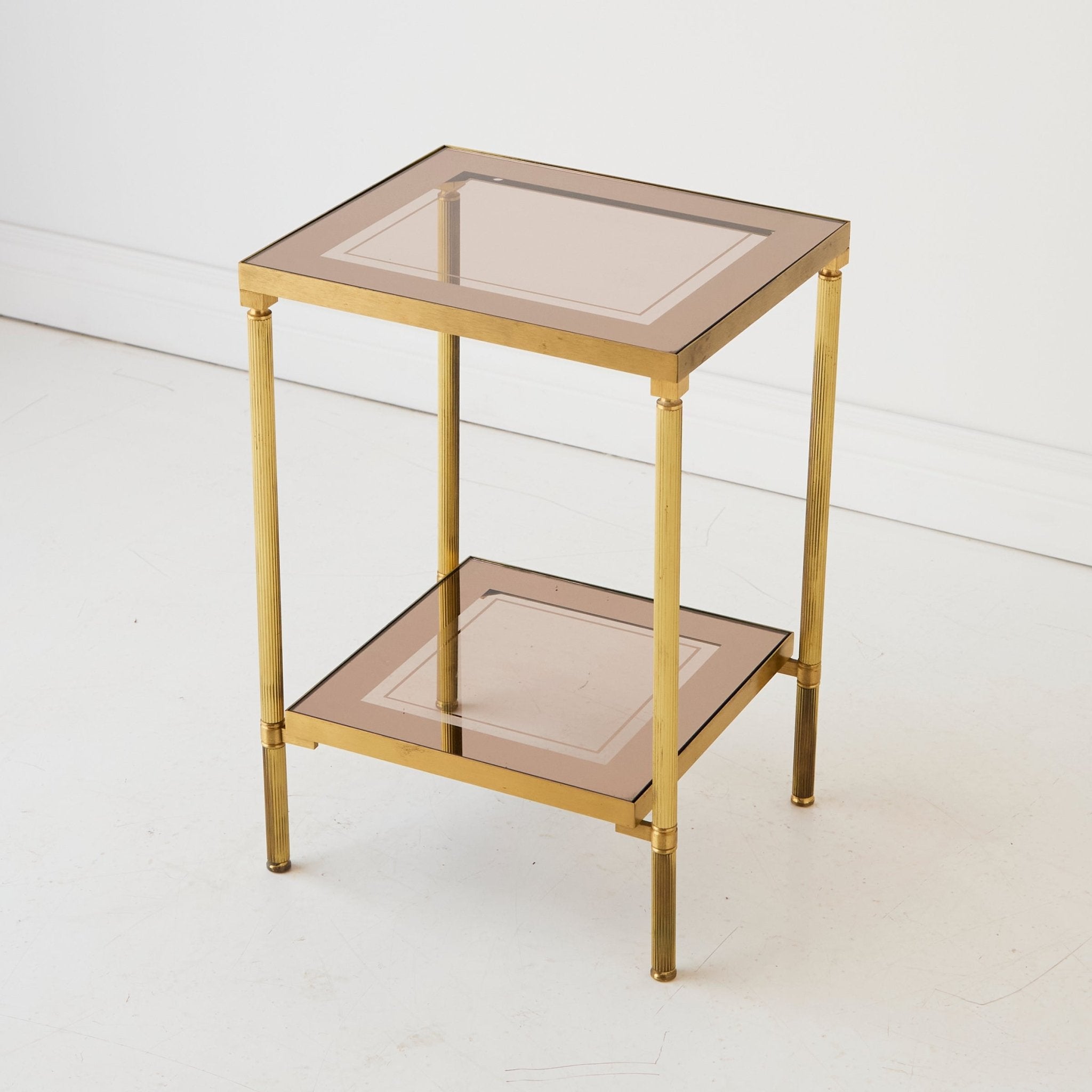 Mid-century Brass Side Table - elsie green - furniture