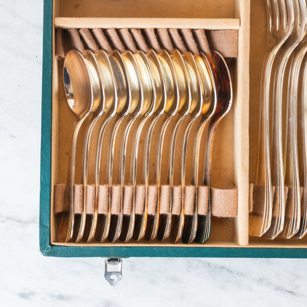 Mid-century Christofle Flatware Set of 38 Pieces - elsie green - the french kitchen