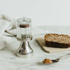 Mid - Century Glass And Silver Mustard Pot - elsie green - The French Kitchen