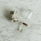 Mid - Century Glass And Silver Mustard Pot - elsie green - The French Kitchen