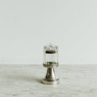 Mid - Century Glass And Silver Mustard Pot - elsie green - The French Kitchen