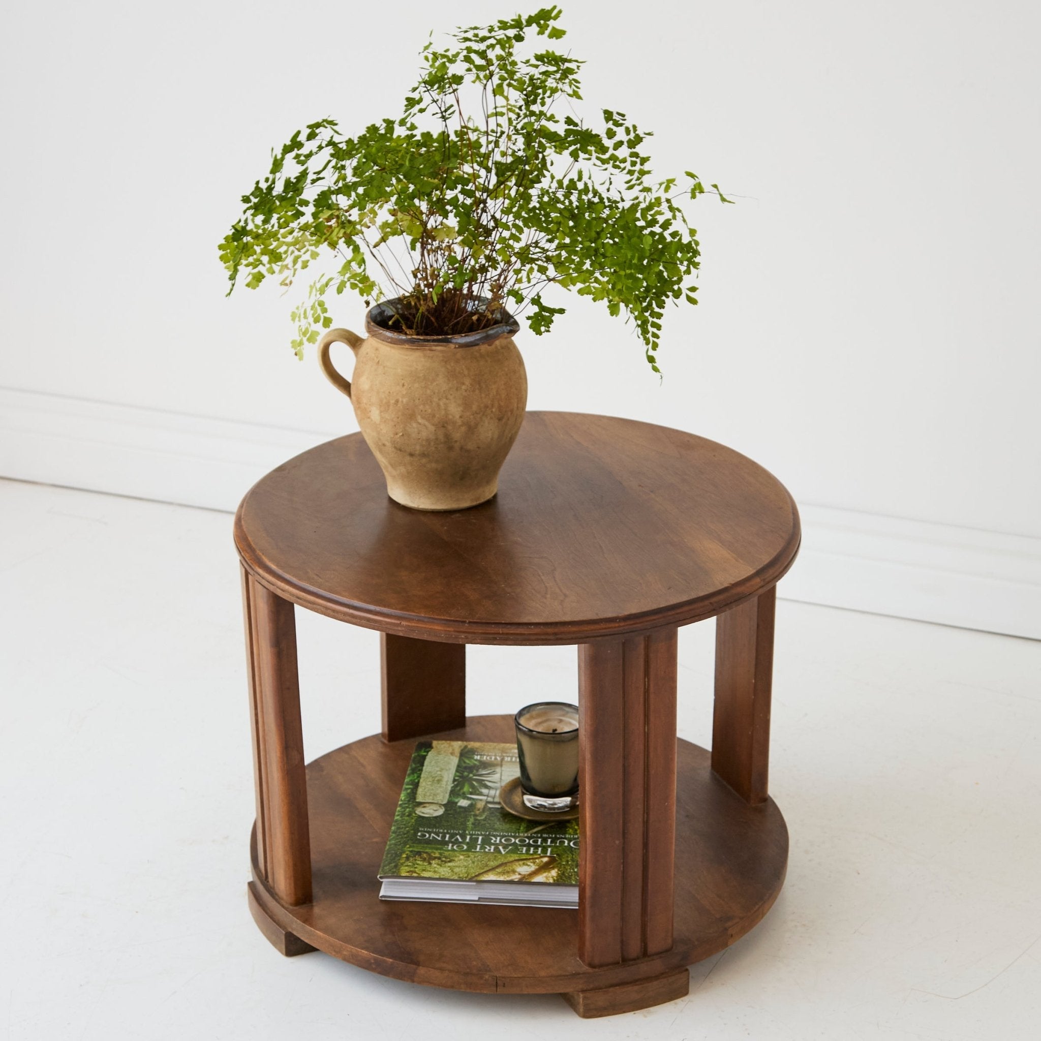 Mid-Century Round Side Table - elsie green - furniture