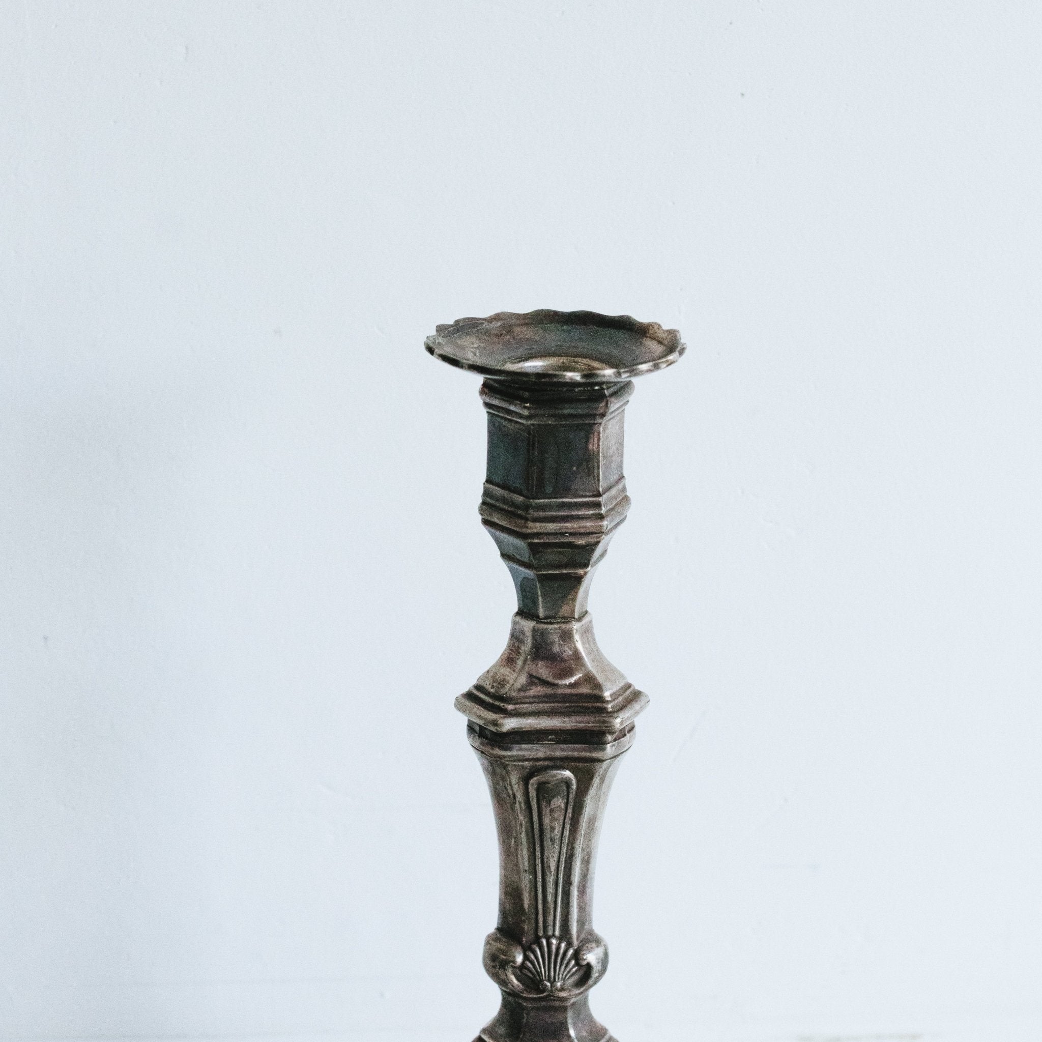 Mid - Century Silver Candlestick - elsie green - Decor
