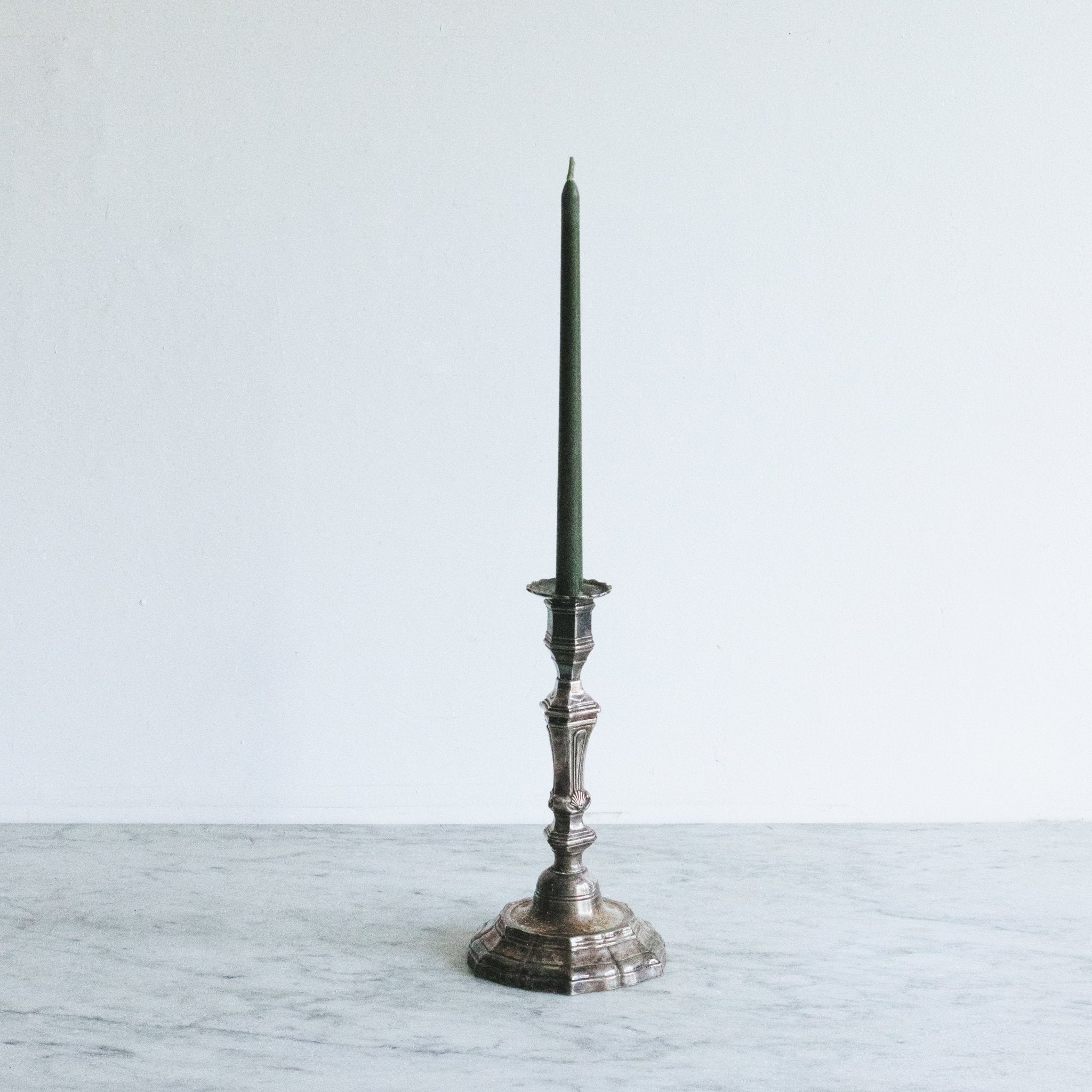 Mid - Century Silver Candlestick - elsie green - Decor