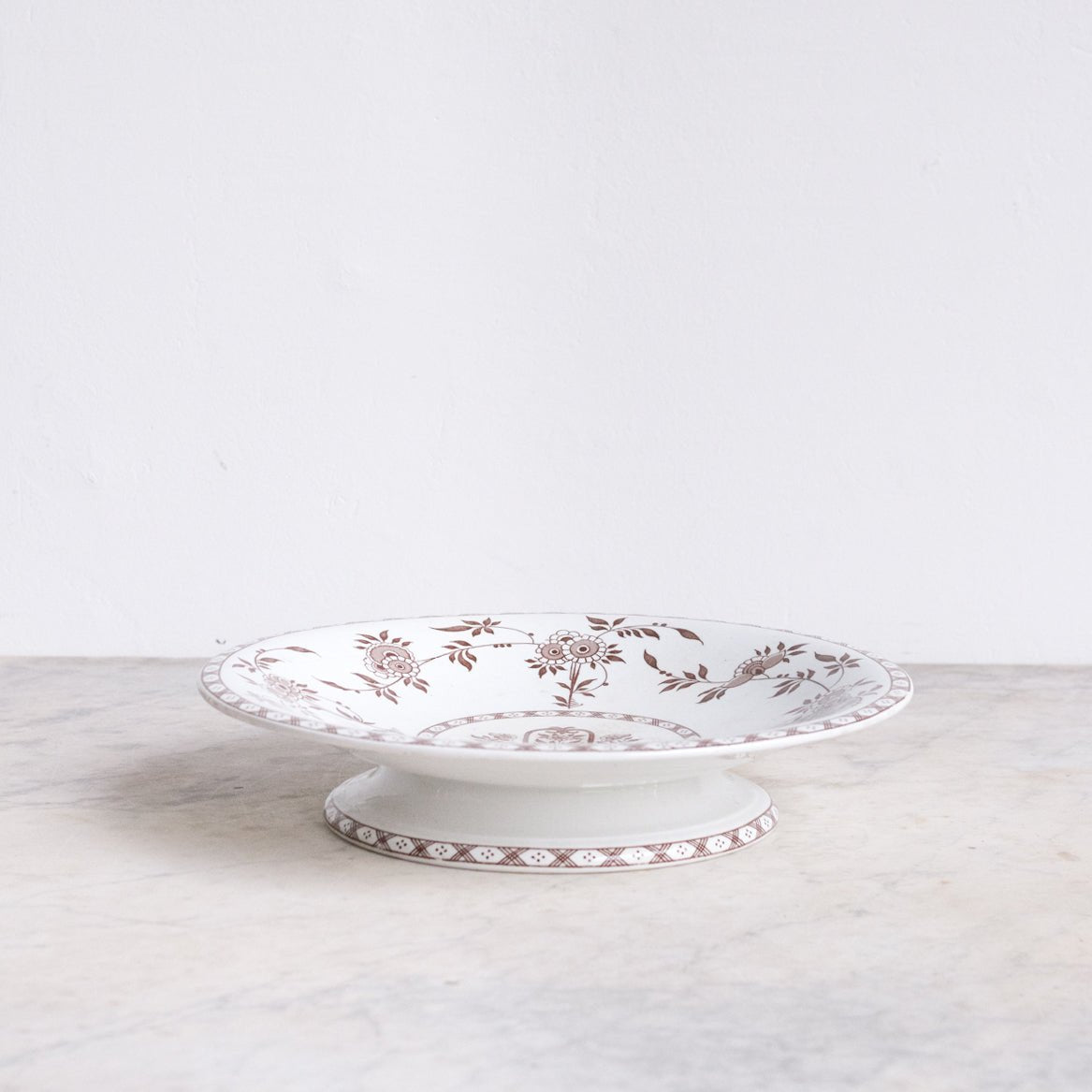 Minton Delft Transferware Pedestal Bowl - elsie green - The French Kitchen