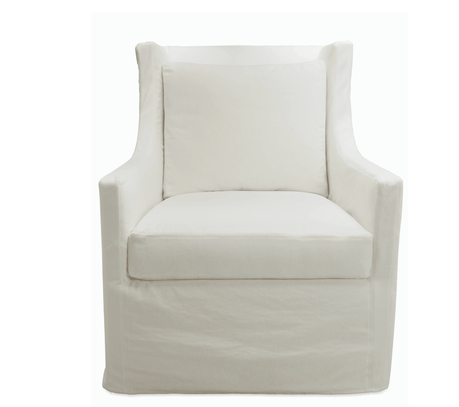 Modern Wingback Slipcovered Chair - elsie green - Furniture