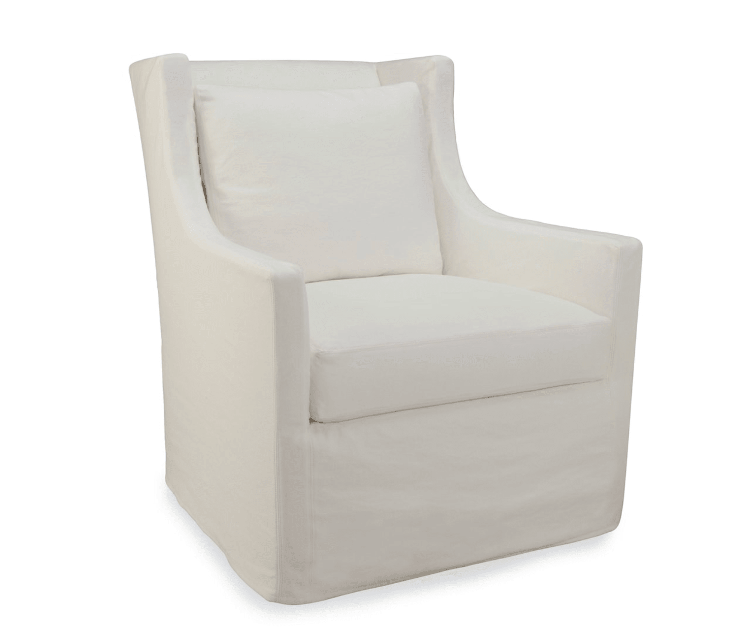 Modern Wingback Slipcovered Chair - elsie green - Furniture