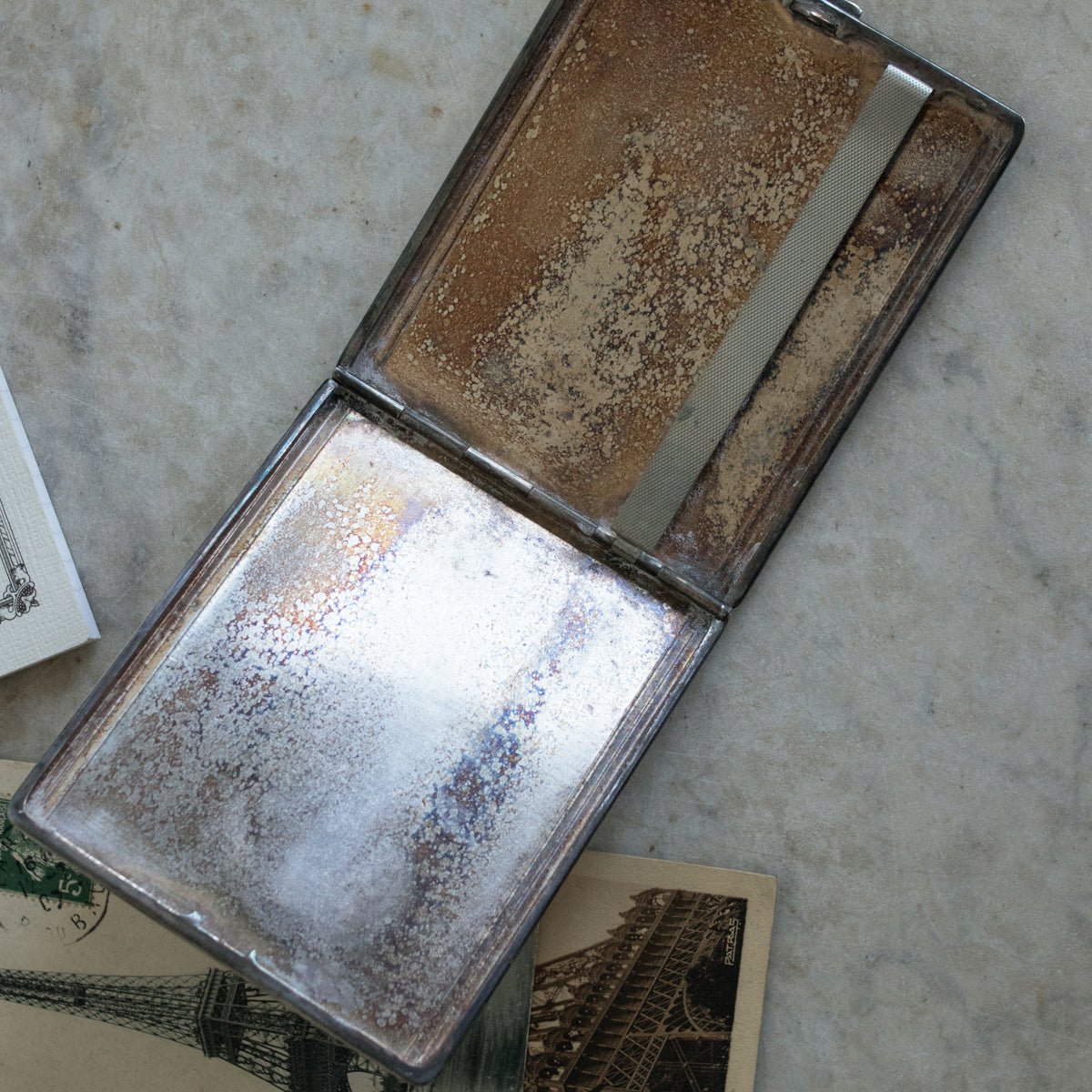 Monogrammed Antique Cigarette Case - elsie green - decor