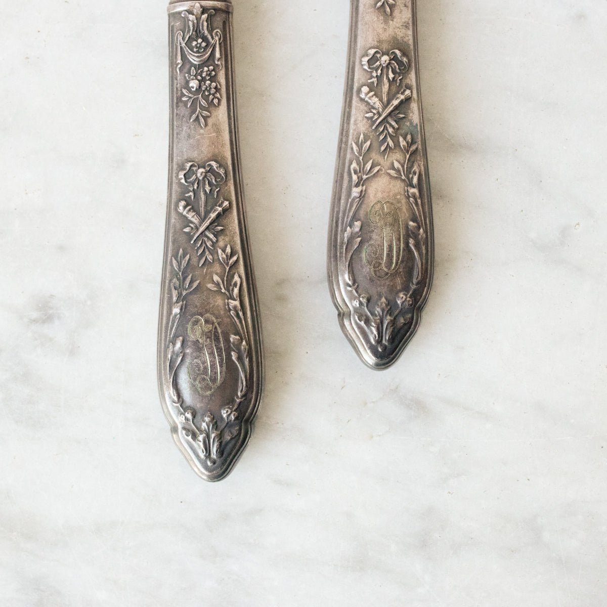Monogrammed Bone Serving Set - Pair - elsie green - The French Kitchen