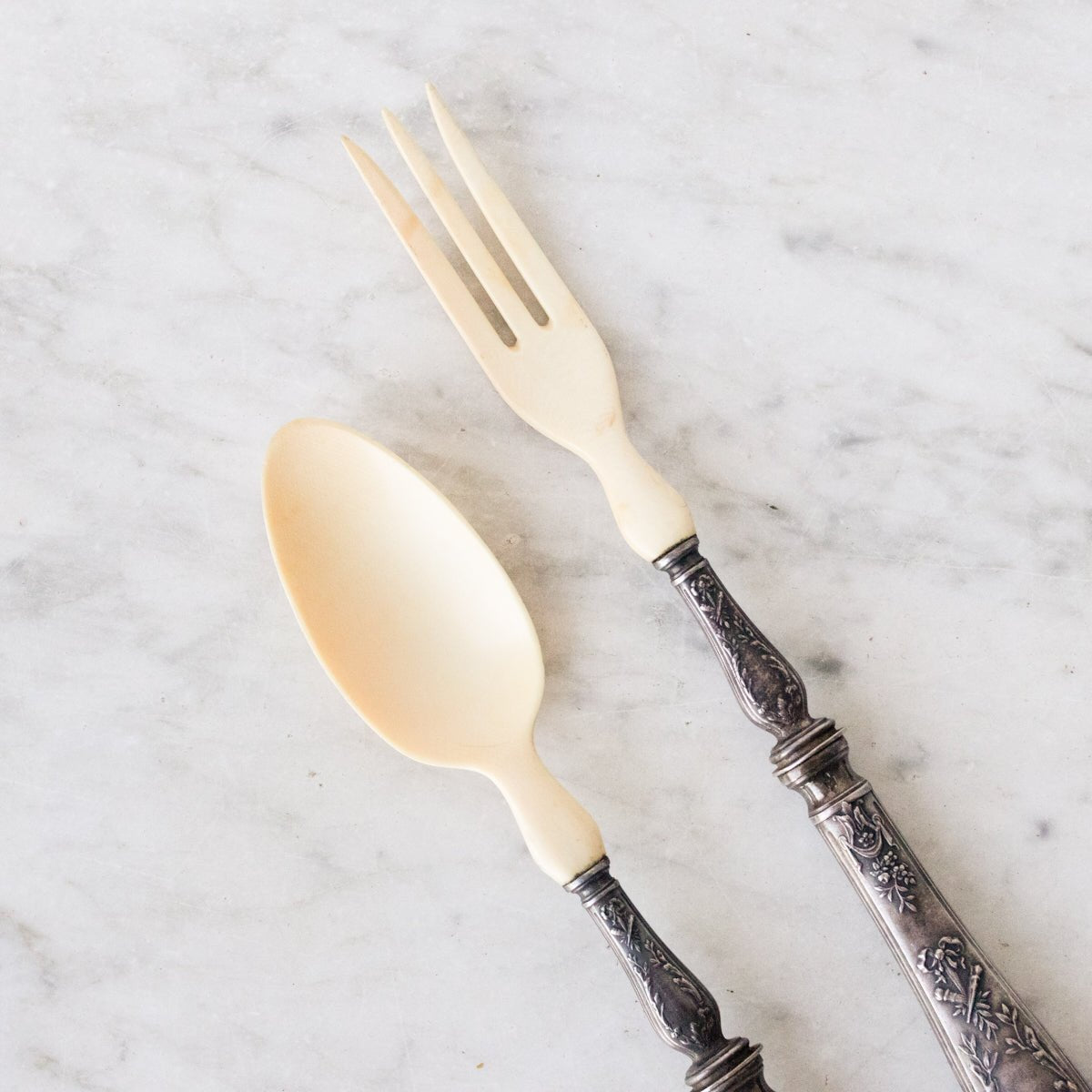 Monogrammed Bone Serving Set - Pair - elsie green - The French Kitchen