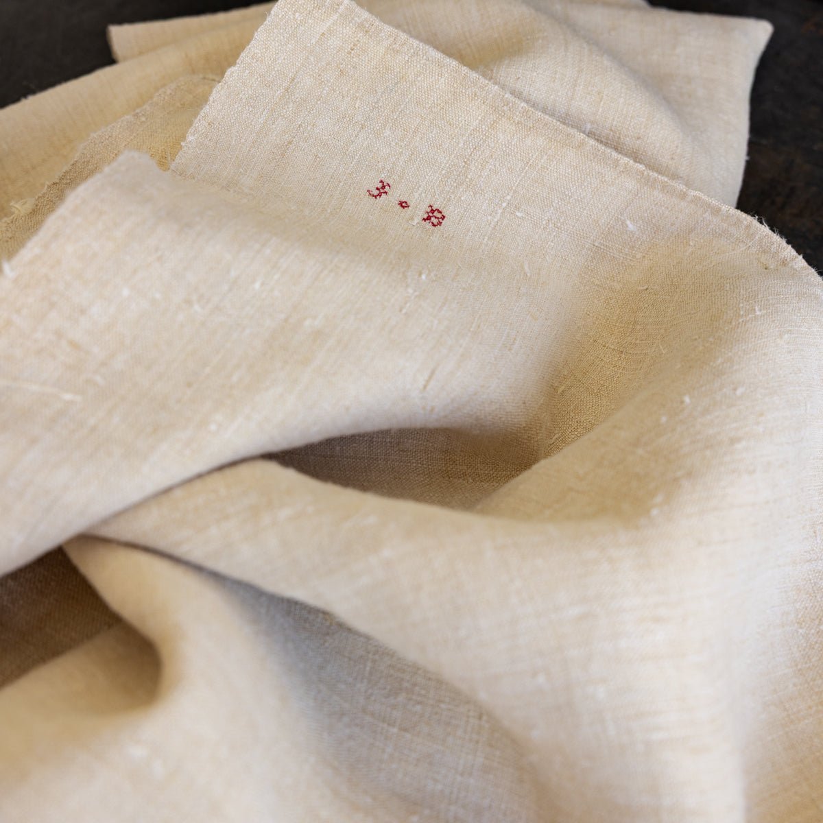 Monogrammed Chanvre Tablecloth - elsie green - textiles