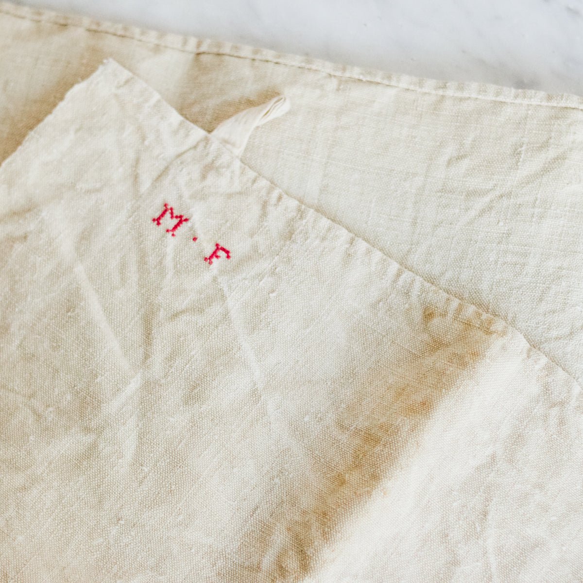 Monogrammed Chanvre Towel - elsie green - textiles