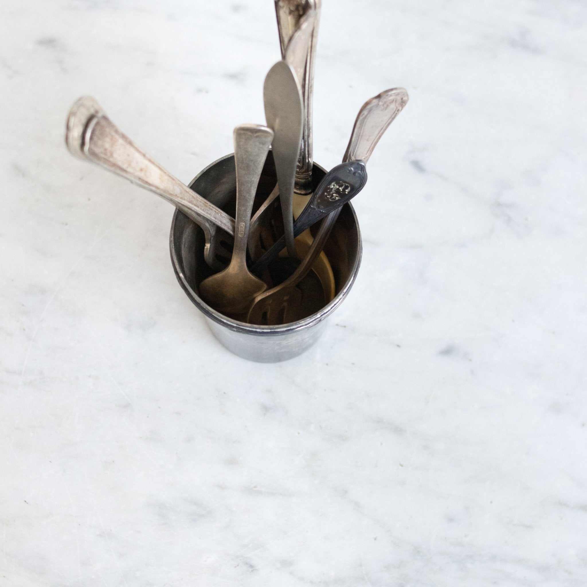 Monogrammed Christening Cup With Collection Of Antique Silver - elsie green - The French Kitchen