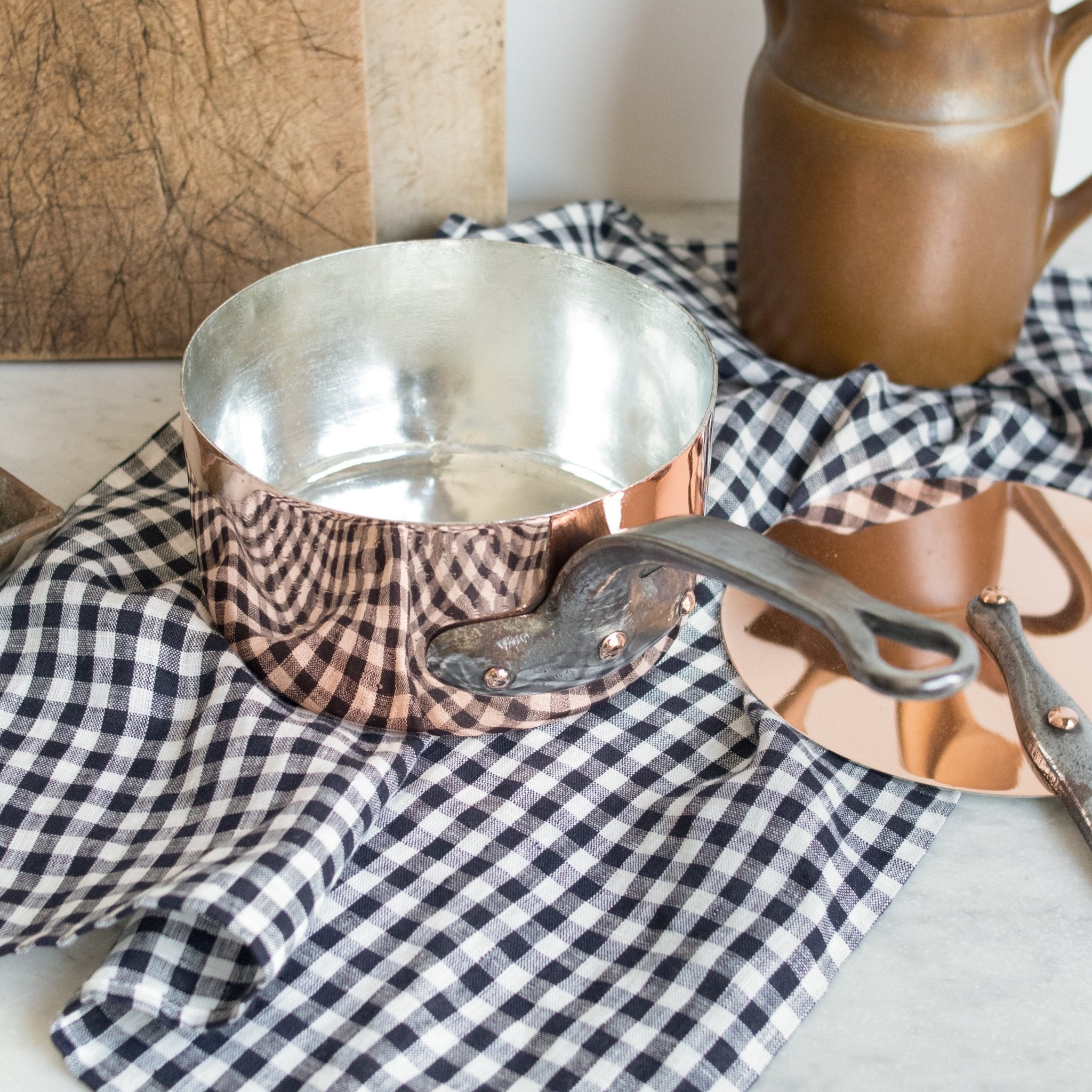 Monogrammed Copper Pot With Lid - elsie green - the french kitchen