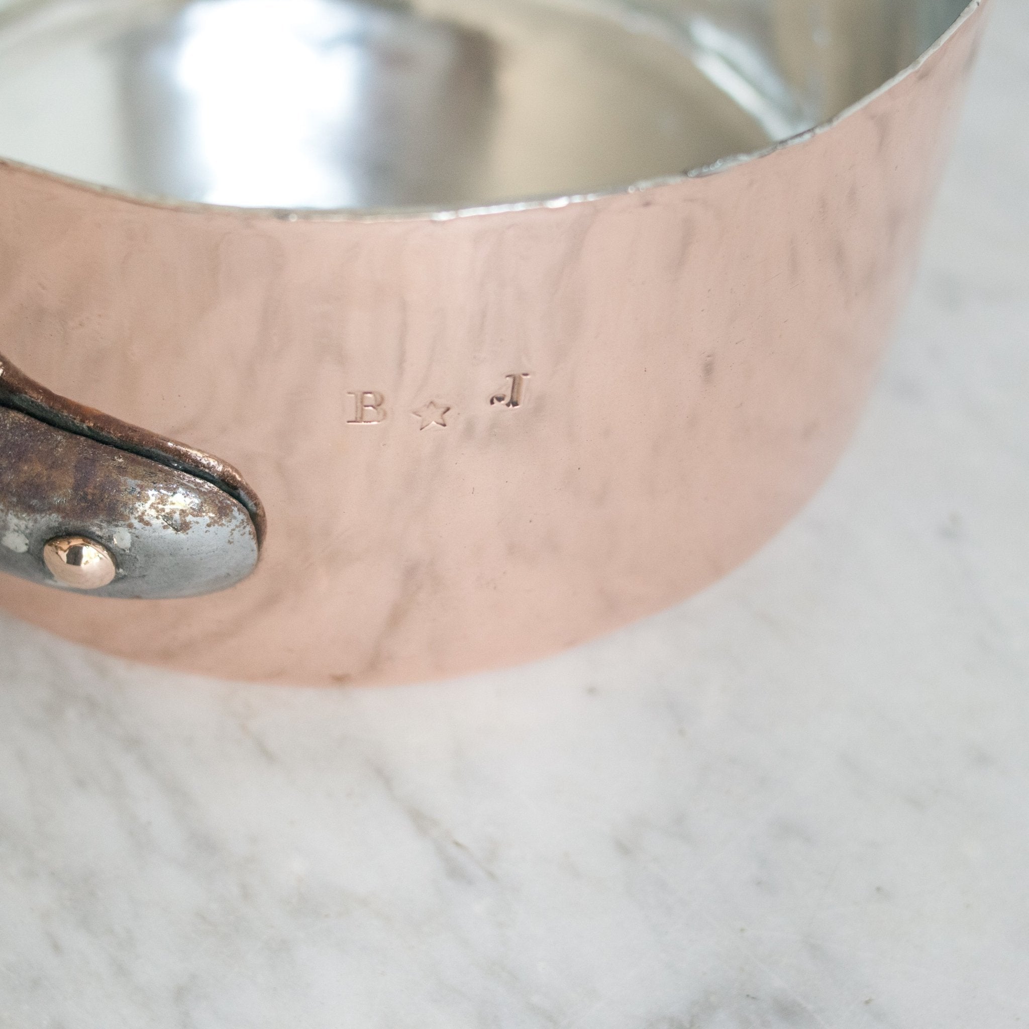 Monogrammed Copper Pot With Lid - elsie green - the french kitchen