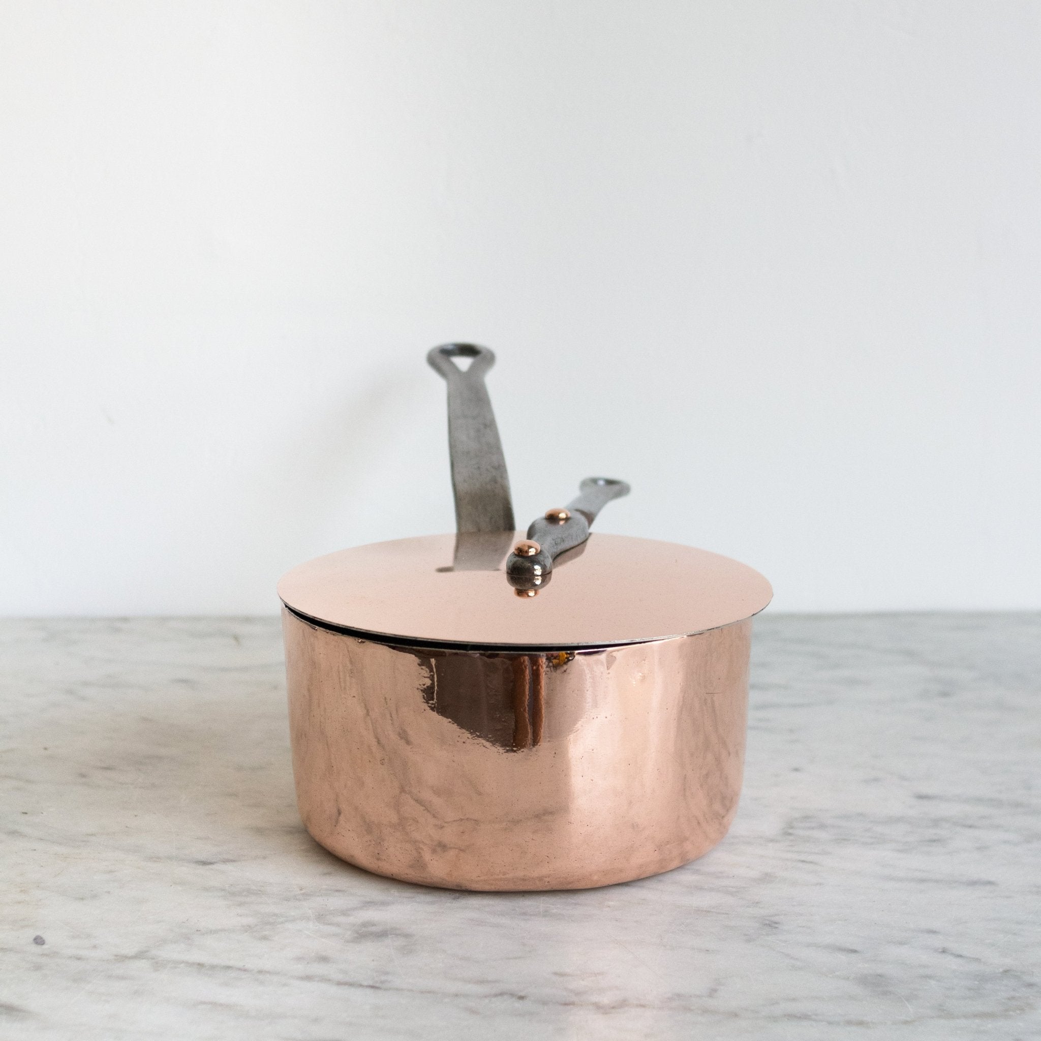 Monogrammed Copper Pot With Lid - elsie green - the french kitchen