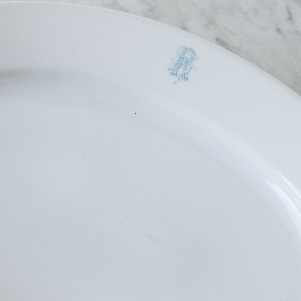 Monogrammed Porcelain Platter - elsie green - the french kitchen