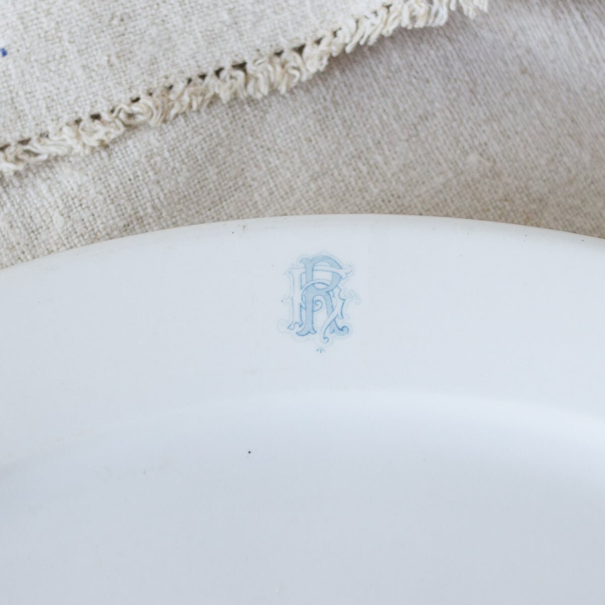 Monogrammed Porcelain Platter - elsie green - the french kitchen