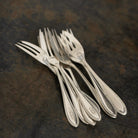 Monogrammed Sterling Dessert Fork Set of 4 | The Patrick Orbe Collection - elsie green - the french kitchen